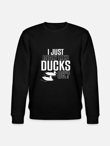 I like ducks - Stanley/Stella CHANGER Unisex Organic Sweatshirt - black