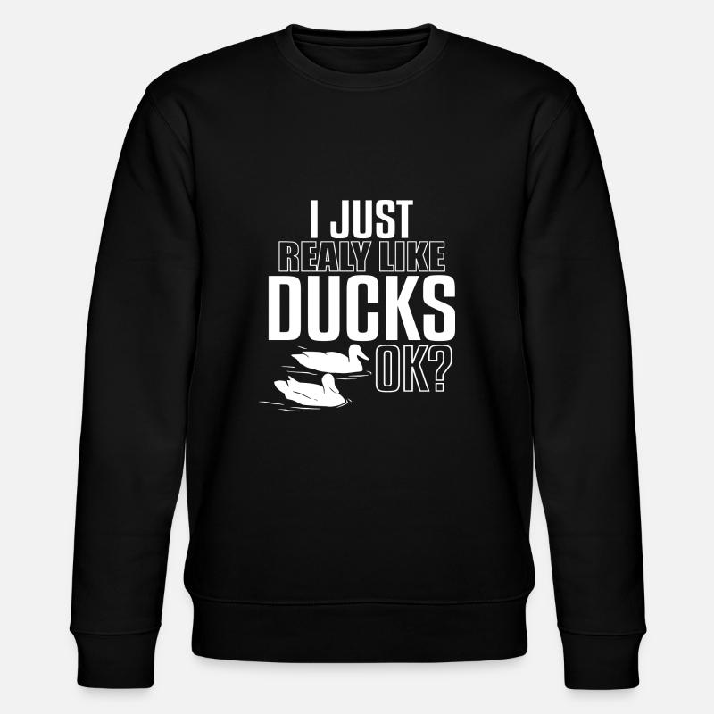 I like ducks - Stanley/Stella CHANGER Unisex Organic Sweatshirt - black