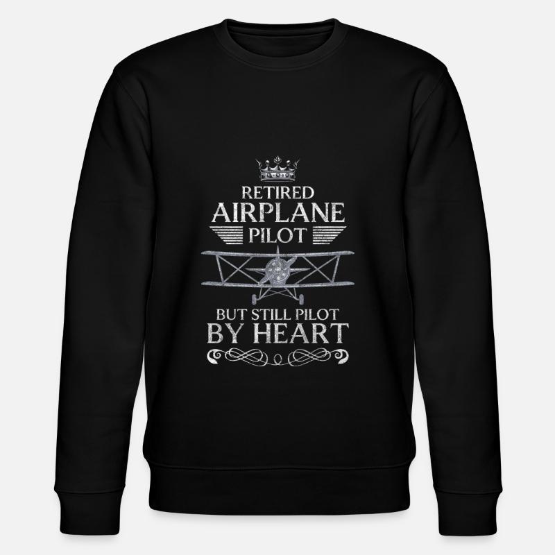Pilot Flieger Flug Flugschule - Stanley/Stella Unisex Bio-Sweatshirt CHANGER  - Schwarz