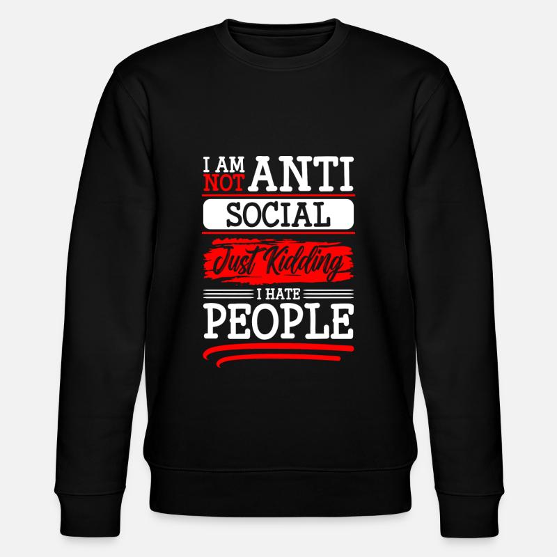 Hate Man-haters - Stanley/Stella CHANGER Unisex Organic Sweatshirt - black