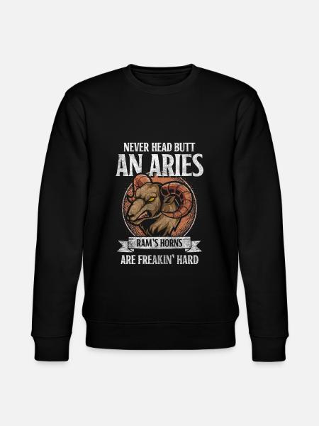 Aries Birthday Superstition Fire - Stanley/Stella CHANGER Unisex Organic Sweatshirt - black