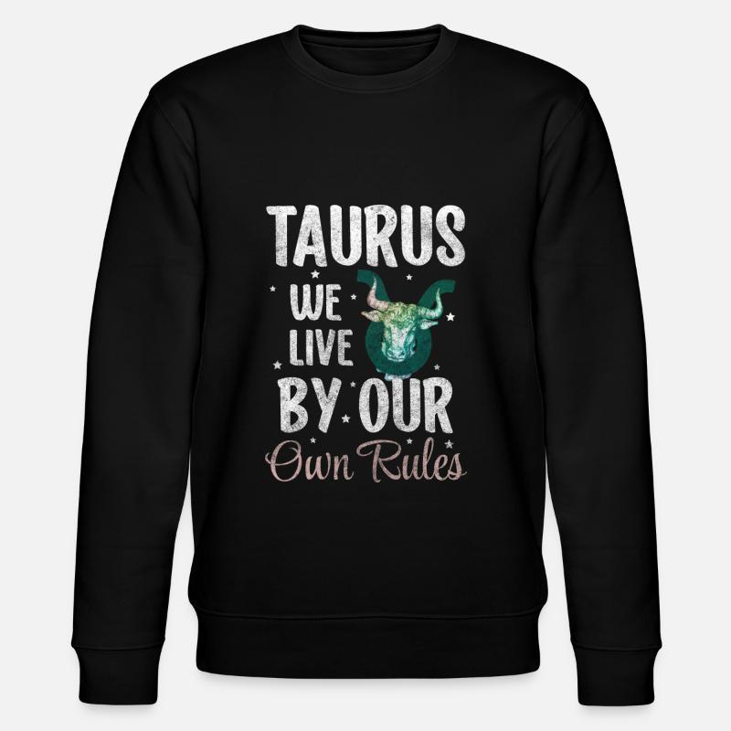 Taurus Earth Birth Symbol - Stanley/Stella CHANGER Unisex Organic Sweatshirt - black