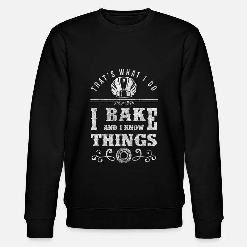 Backen Brötchen Cupcake - Stanley/Stella Unisex Bio-Sweatshirt CHANGER  - Schwarz