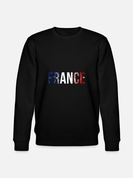 Frankrike europa flagga blå röda flaggor - Ekologisk sweatshirt CHANGER unisex från Stanley/Stella - svart