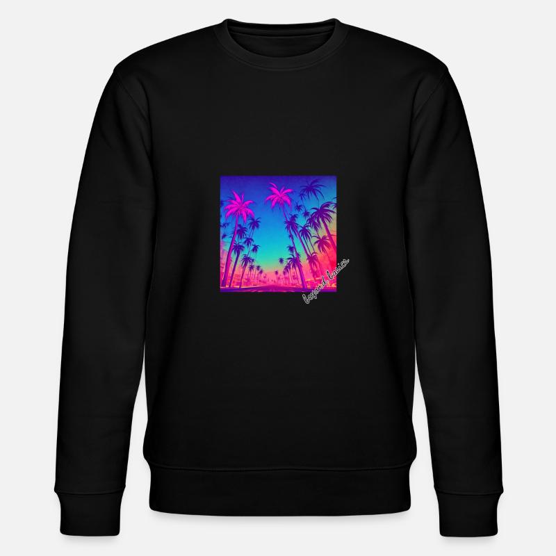 Autoroute Neon Palm - Sweat bio CHANGER Stanley/Stella Unisexe - noir