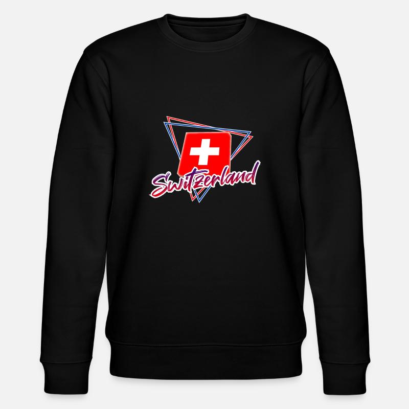 Schweiz - Stanley/Stella Unisex Bio-Sweatshirt CHANGER - Schwarz