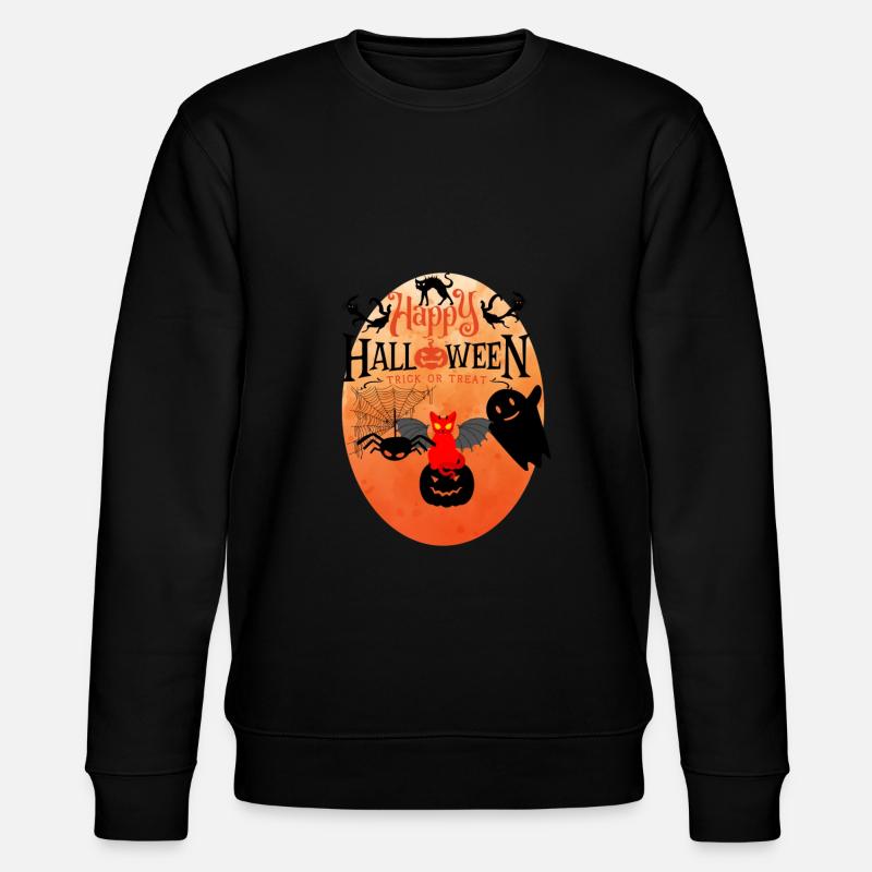 Cat-o-ween the monsters are out! - Stanley/Stella CHANGER Unisex Organic Sweatshirt - black