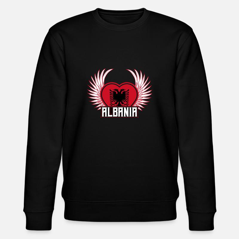 Albanien - Stanley/Stella Unisex Bio-Sweatshirt CHANGER - Schwarz