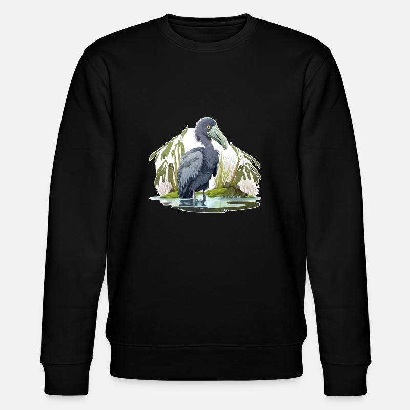 Shoebill swamp - Stanley/Stella CHANGER Unisex Organic Sweatshirt - black
