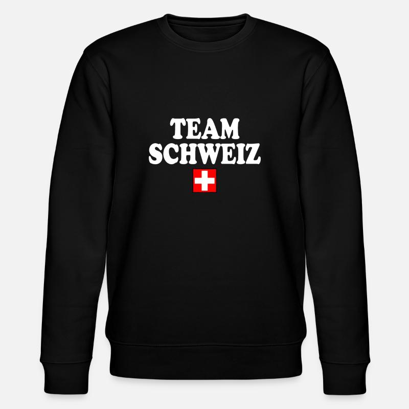 Team schweiz - Stanley/Stella CHANGER Unisex Organic Sweatshirt - black