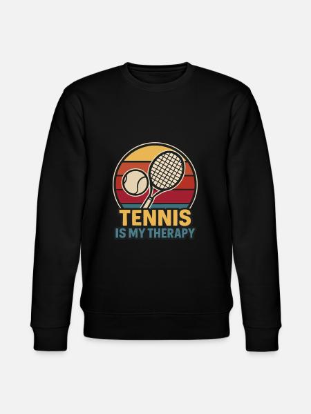 Il tennis è la mia terapia – Stile retrò - Felpa ecologica unisex CHANGER di Stanley/Stella - nero