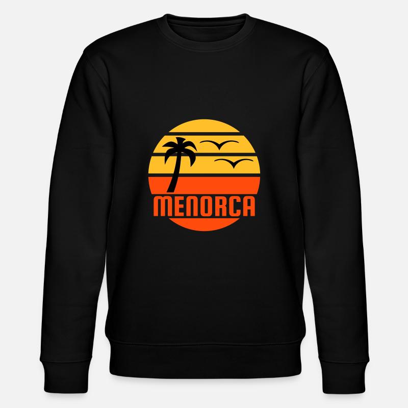 Minorque (soleil, palmier, oiseaux) - Sweat bio CHANGER Stanley/Stella Unisexe - noir