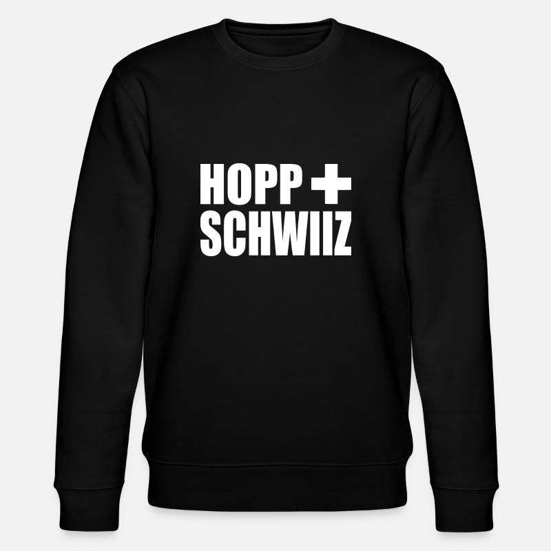 Hopp schwiiz - Stanley/Stella CHANGER Unisex Organic Sweatshirt - black