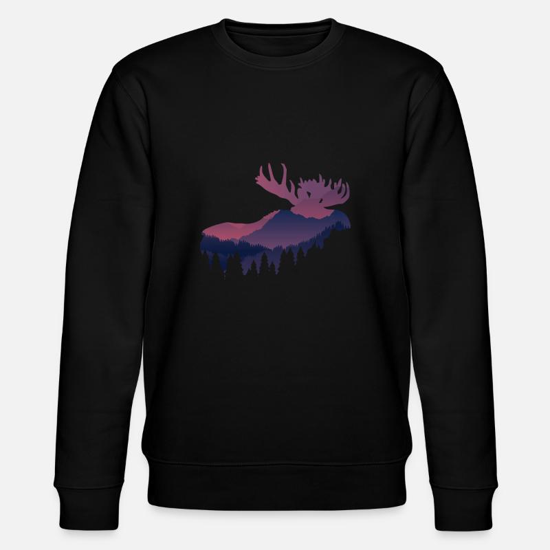 Moose - Stanley/Stella CHANGER Unisex Organic Sweatshirt - black