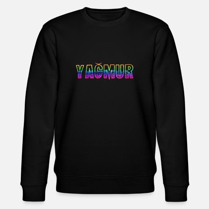 yağmur rs regenbogen - Stanley/Stella Unisex Bio-Sweatshirt CHANGER  - Schwarz