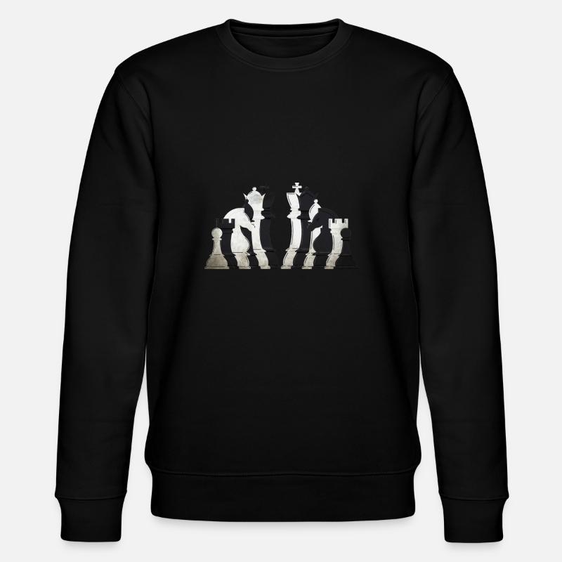 Schachfiguren - Stanley/Stella Unisex Bio-Sweatshirt CHANGER  - Schwarz