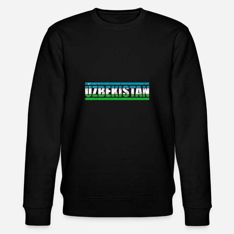Usbekistan - Stanley/Stella Unisex Bio-Sweatshirt CHANGER  - Schwarz
