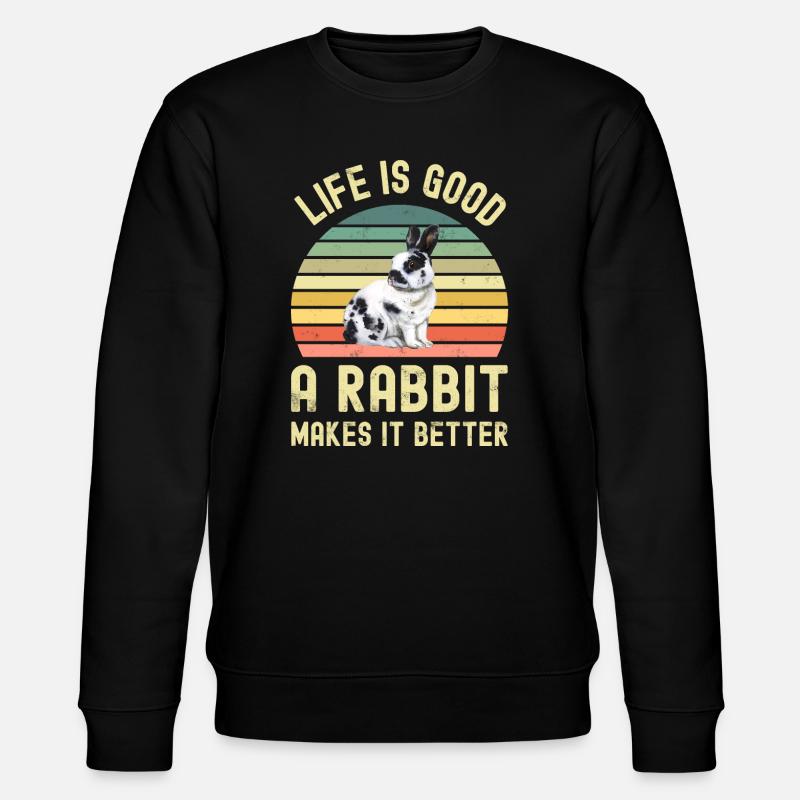 Rabbit Rabbit - Stanley/Stella CHANGER Unisex Organic Sweatshirt - black