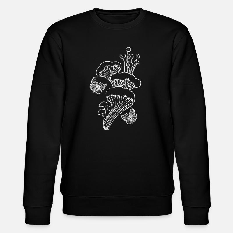 Art de lignes de champignon - Sweat bio CHANGER Stanley/Stella Unisexe - noir