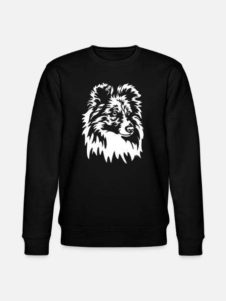 Sheltie Head "Black Edition" - Stanley/Stella CHANGER Unisex Organic Sweatshirt - black