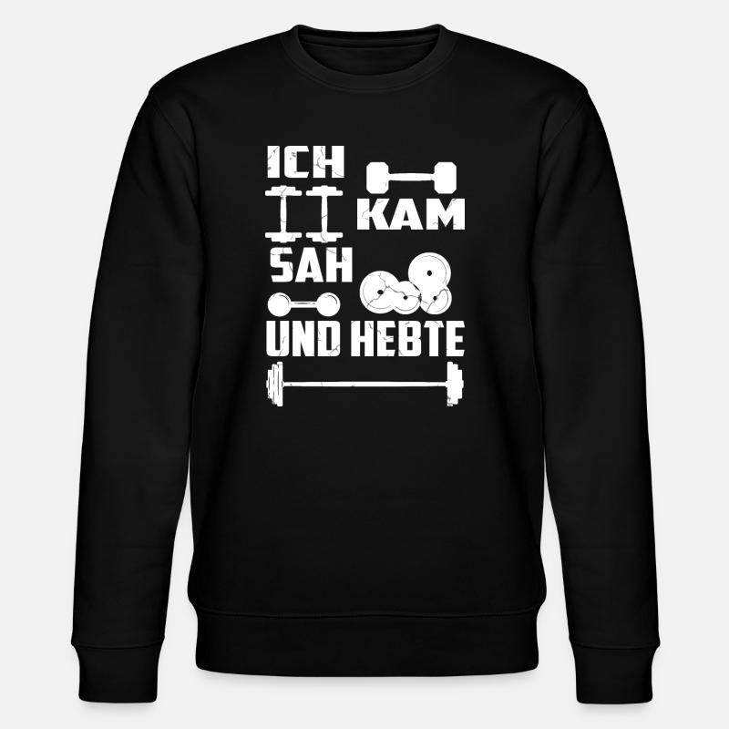 Ich kam sah und Hebte - Stanley/Stella Unisex Bio-Sweatshirt CHANGER  - Schwarz