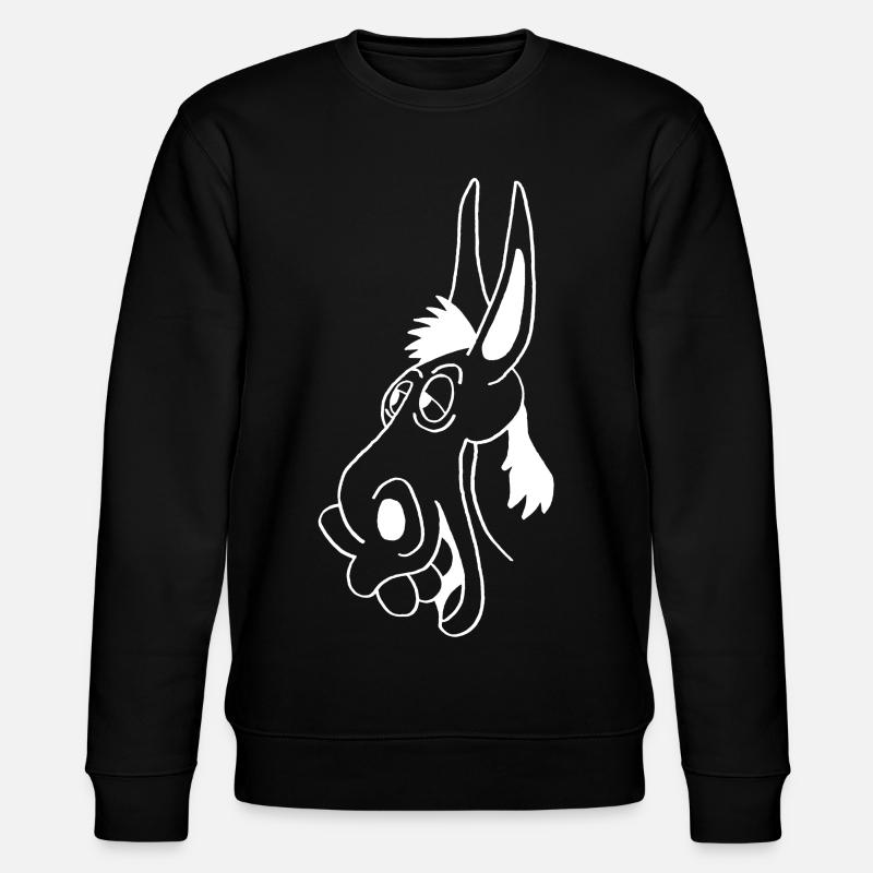 Weißer Esel - Stanley/Stella Unisex Bio-Sweatshirt CHANGER - Schwarz