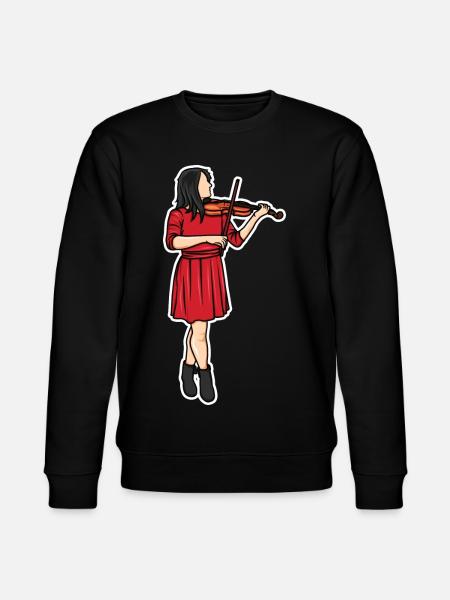 Violinist Drawing - Stanley/Stella CHANGER Unisex Organic Sweatshirt - black