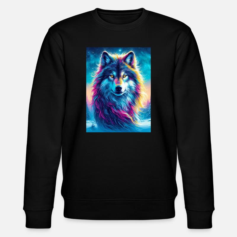 Wolf - Stanley/Stella Unisex Bio-Sweatshirt CHANGER  - Schwarz