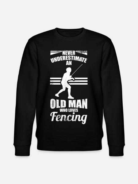 Fencing Grandfather - Stanley/Stella CHANGER Unisex Organic Sweatshirt - black
