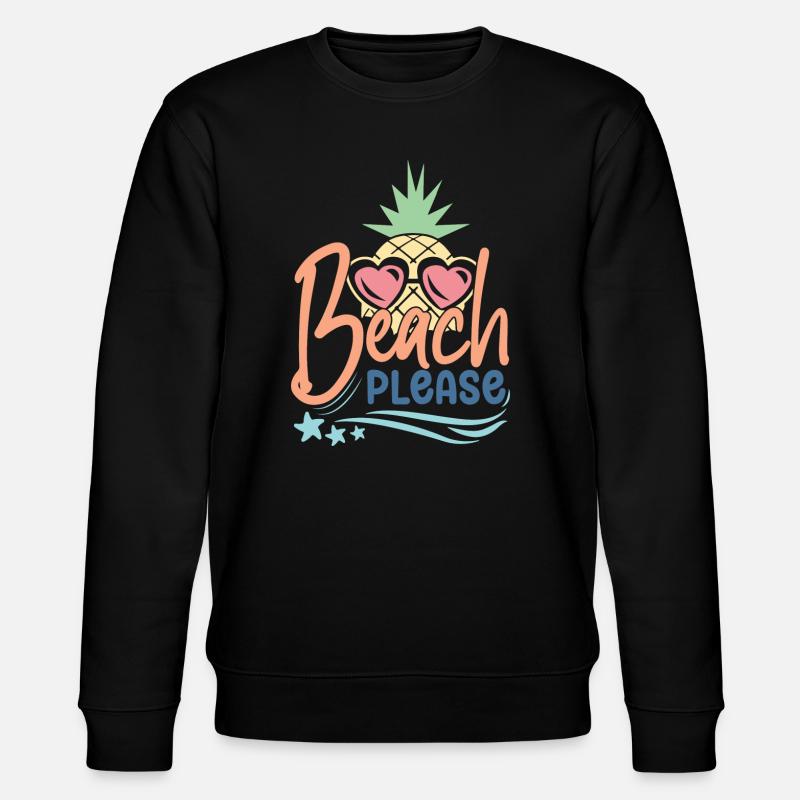 Beach Please - Stanley/Stella CHANGER Unisex Organic Sweatshirt - black