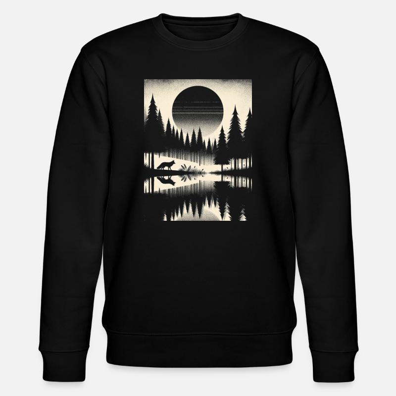 FUCHS IM WALD - Stanley/Stella Unisex Bio-Sweatshirt CHANGER  - Schwarz