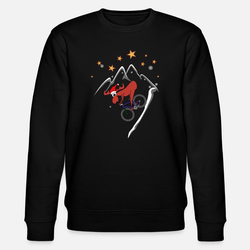 Moose MTB Descente Noël - Sweat bio CHANGER Stanley/Stella Unisexe - noir