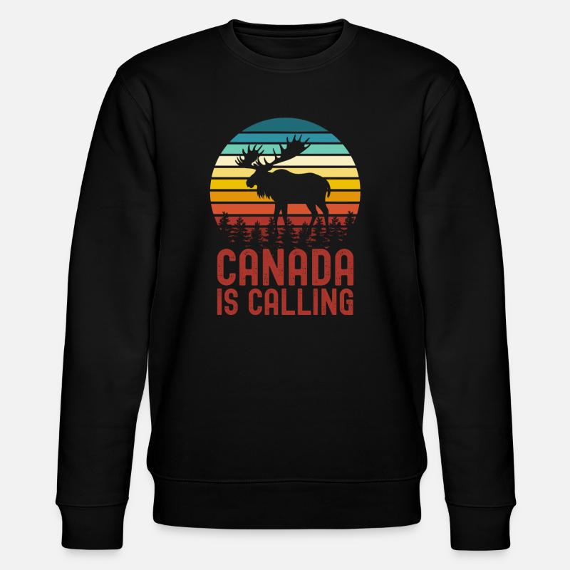 Canada moose - Stanley/Stella CHANGER Unisex Organic Sweatshirt - black