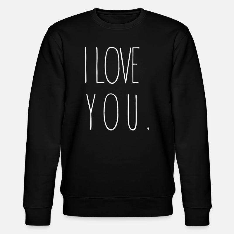 Ich liebe dich - Stanley/Stella Unisex Bio-Sweatshirt CHANGER  - Schwarz