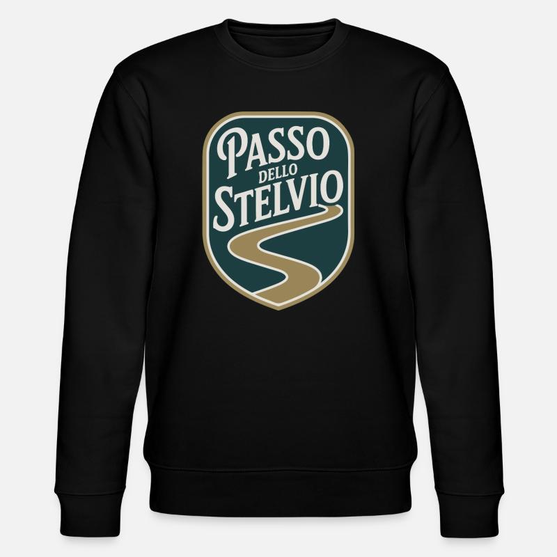 Passo dello Stelvio Radfahren - Stanley/Stella Unisex Bio-Sweatshirt CHANGER  - Schwarz