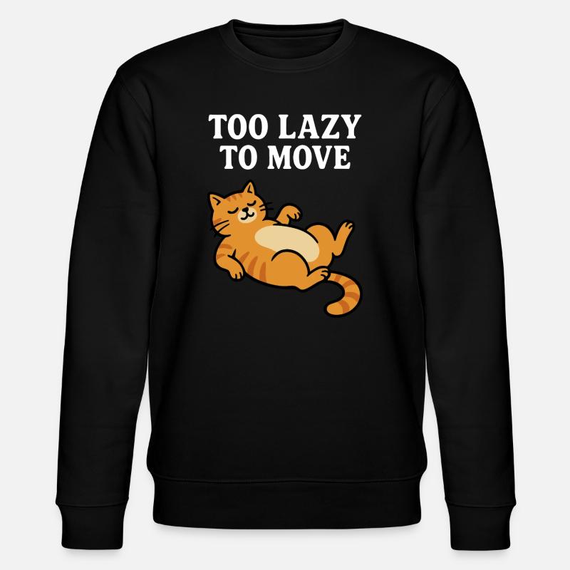 Motif de chat paresseux relaxant - Sweat bio CHANGER Stanley/Stella Unisexe - noir