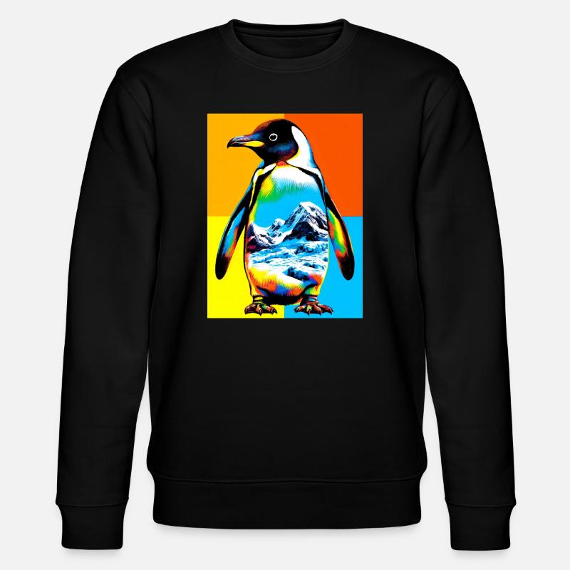Pinguin - Stanley/Stella Unisex Bio-Sweatshirt CHANGER  - Schwarz