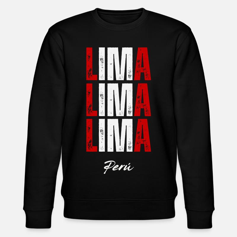 Lima Peru, Peruvian pride - Stanley/Stella CHANGER Unisex Organic Sweatshirt - black