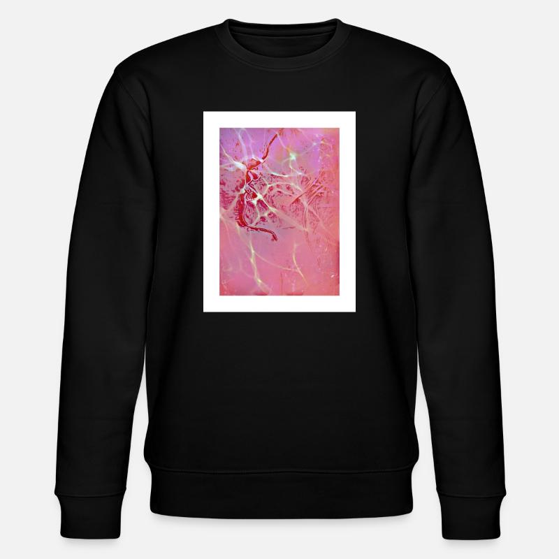 Abstrakte rosa Reflexionen - Stanley/Stella Unisex Bio-Sweatshirt CHANGER  - Schwarz