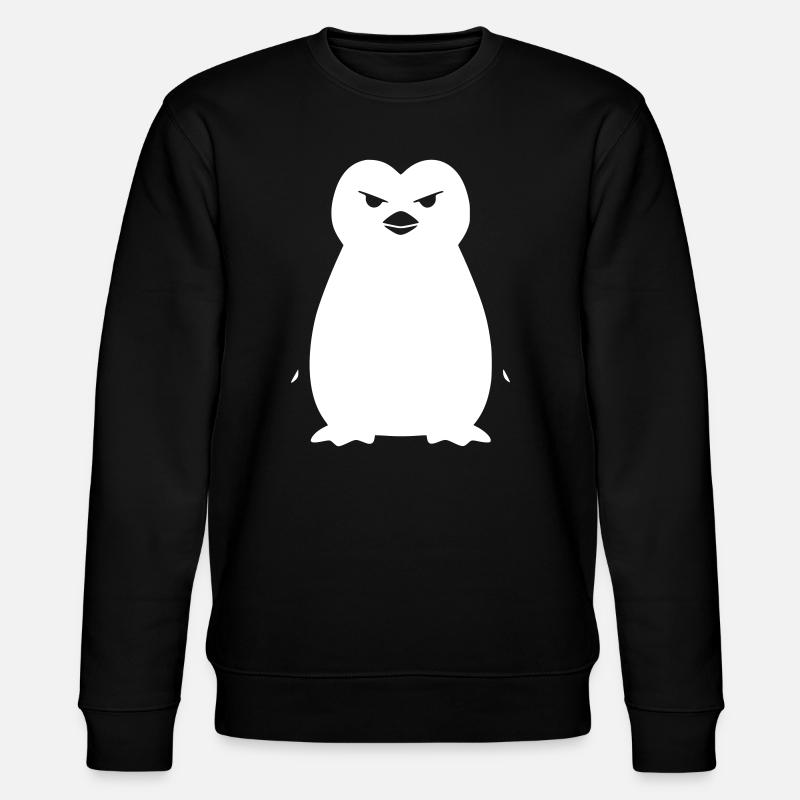 Penguin Stencil: Bolde's Grunge Statement - Stanley/Stella CHANGER Unisex Organic Sweatshirt - black