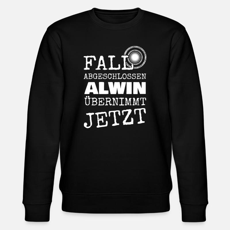 First name Alwin - Stanley/Stella CHANGER Unisex Organic Sweatshirt - black