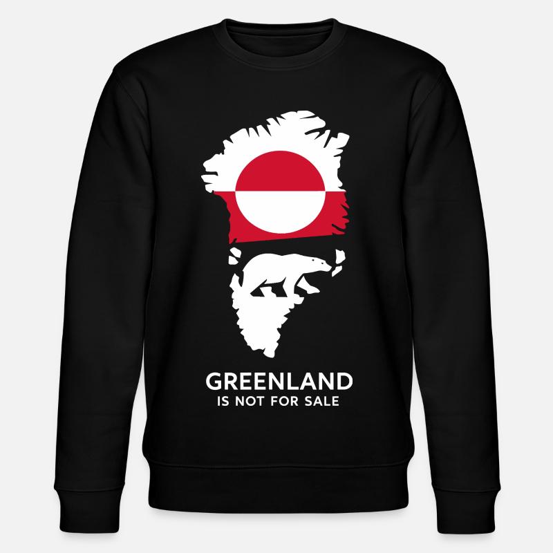 Grønlands Isbjørneflag Arktisk Naturgave - Stanley/Stella økologisk unisex-sweatshirt CHANGER  - sort