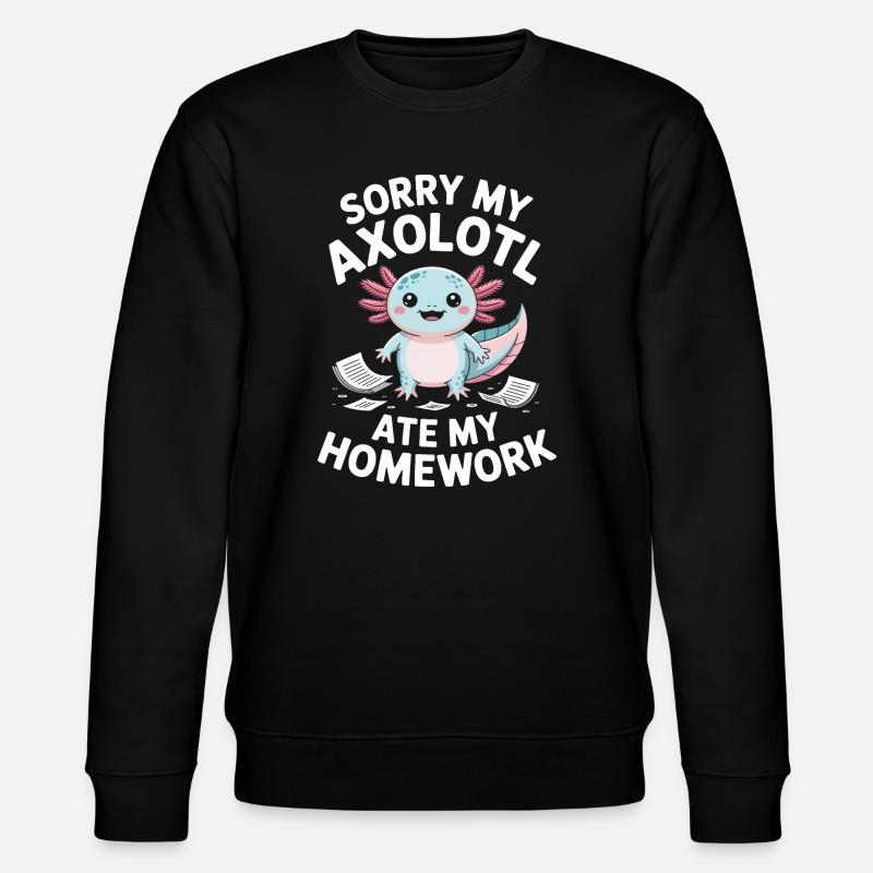 Axolotl a mangé mes devoirs - Sweat bio CHANGER Stanley/Stella Unisexe - noir