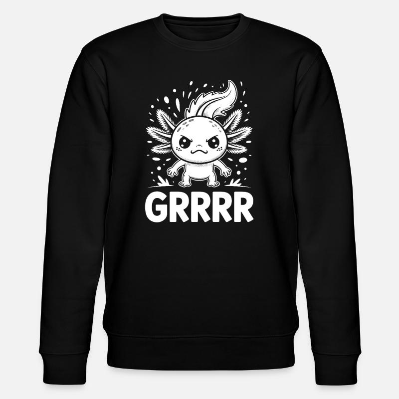 Axolotl grogneux ailé - Sweat bio CHANGER Stanley/Stella Unisexe - noir
