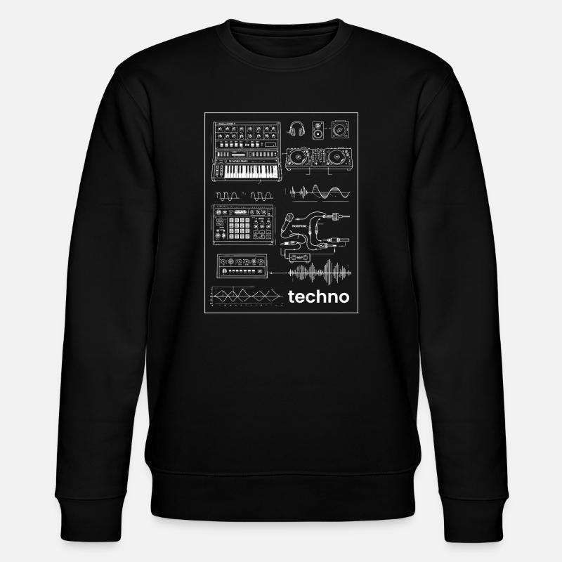 Synthèse en studio techno - Sweat bio CHANGER Stanley/Stella Unisexe - noir