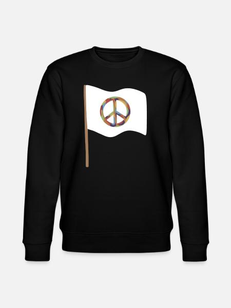 Kaleido Peace Symbol Flag - Stanley/Stella CHANGER Unisex Organic Sweatshirt - black