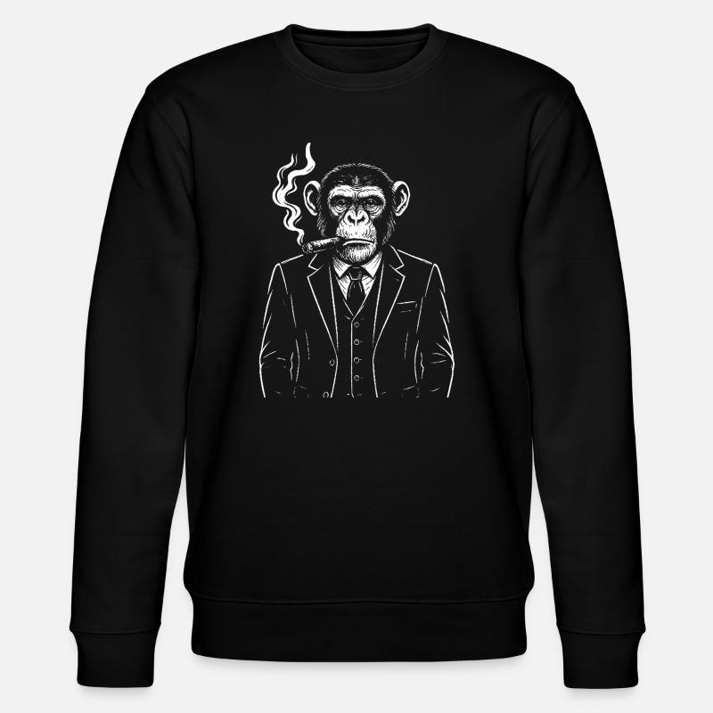 Cigare élégant de singe - Sweat bio CHANGER Stanley/Stella Unisexe - noir