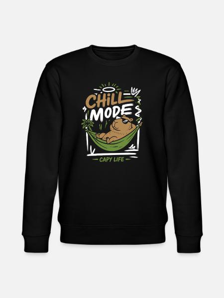 Chill Mode Capy Life - Stanley/Stella CHANGER Unisex Organic Sweatshirt - black
