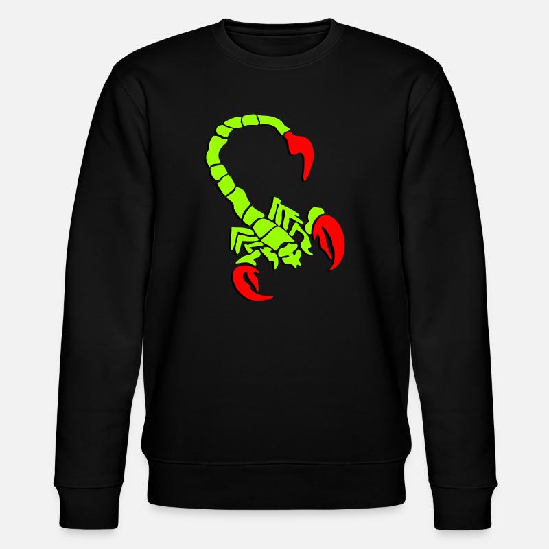 skorpion_01_3d_rot_2 - Stanley/Stella Unisex Bio-Sweatshirt CHANGER  - Schwarz