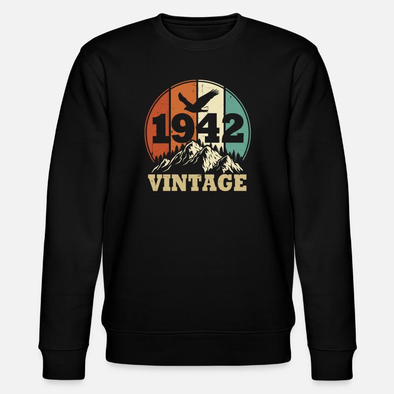 Jahrgang 1942 - Stanley/Stella Unisex Bio-Sweatshirt CHANGER  - Schwarz